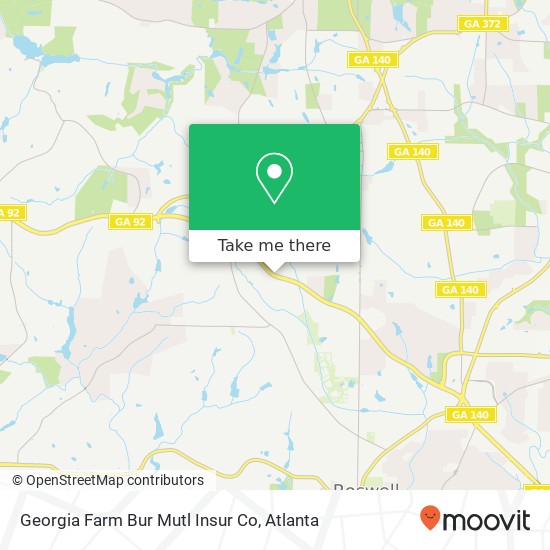 Georgia Farm Bur Mutl Insur Co map