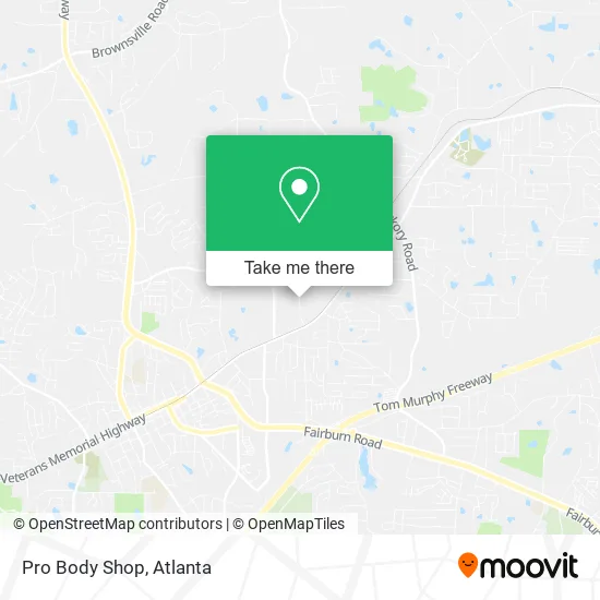 Pro Body Shop map
