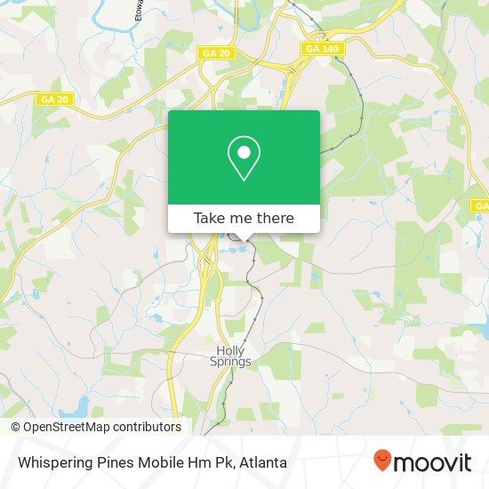 Mapa de Whispering Pines Mobile Hm Pk