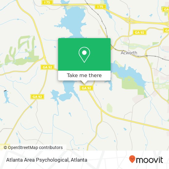 Mapa de Atlanta Area Psychological