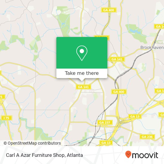 Carl A Azar Furniture Shop map