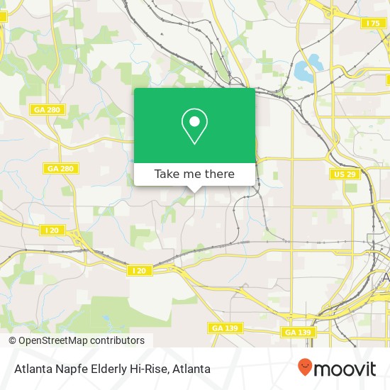 Mapa de Atlanta Napfe Elderly Hi-Rise