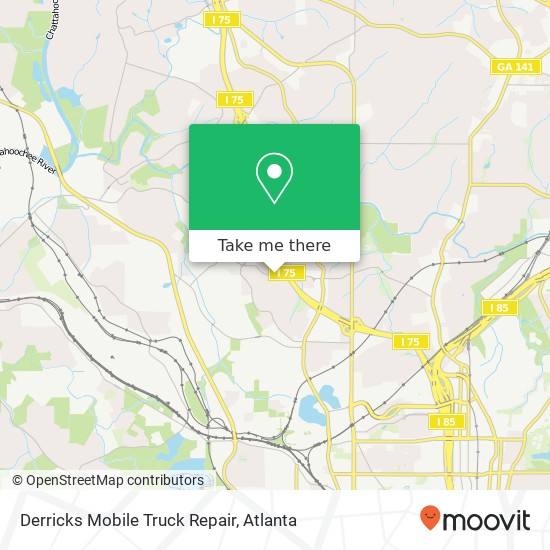 Mapa de Derricks Mobile Truck Repair