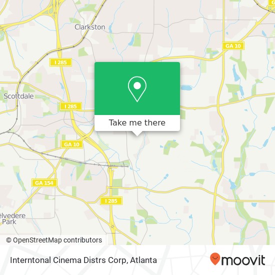 Interntonal Cinema Distrs Corp map