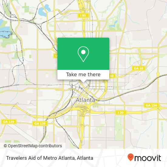 Mapa de Travelers Aid of Metro Atlanta