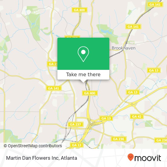 Mapa de Martin Dan Flowers Inc