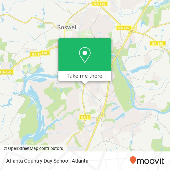 Mapa de Atlanta Country Day School