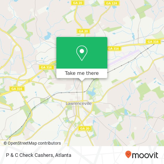 P & C Check Cashers map