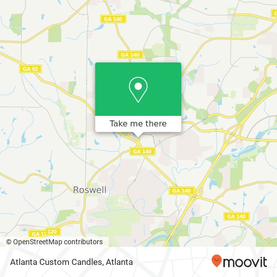 Atlanta Custom Candles map