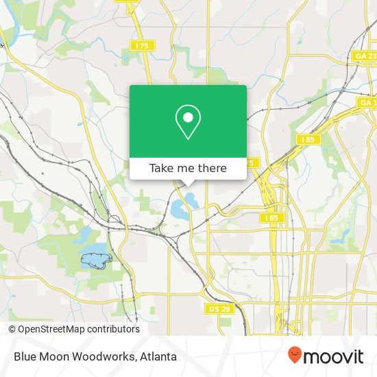 Mapa de Blue Moon Woodworks