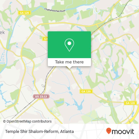 Mapa de Temple Shir Shalom-Reform