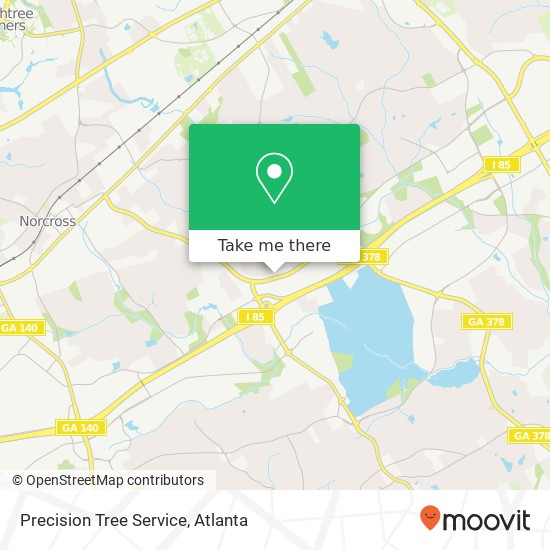 Precision Tree Service map