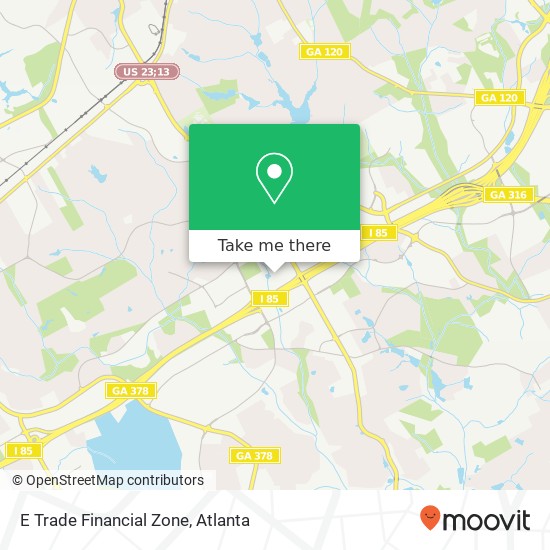 Mapa de E Trade Financial Zone