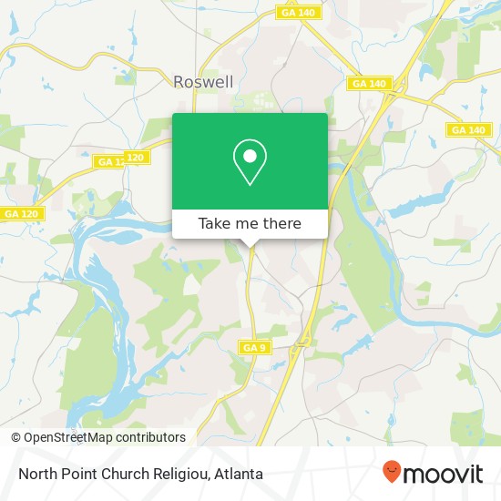 Mapa de North Point Church Religiou