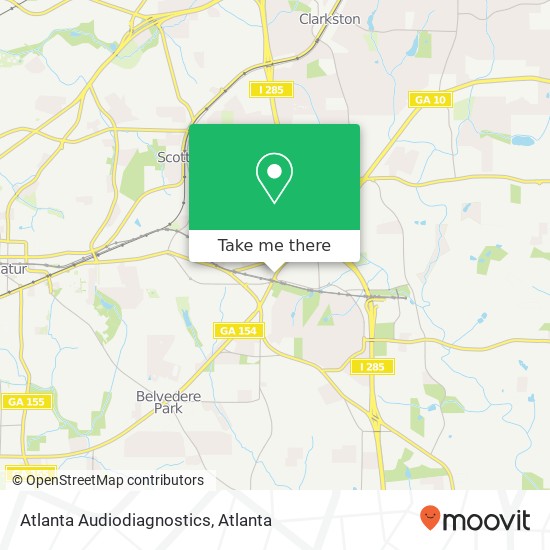 Mapa de Atlanta Audiodiagnostics