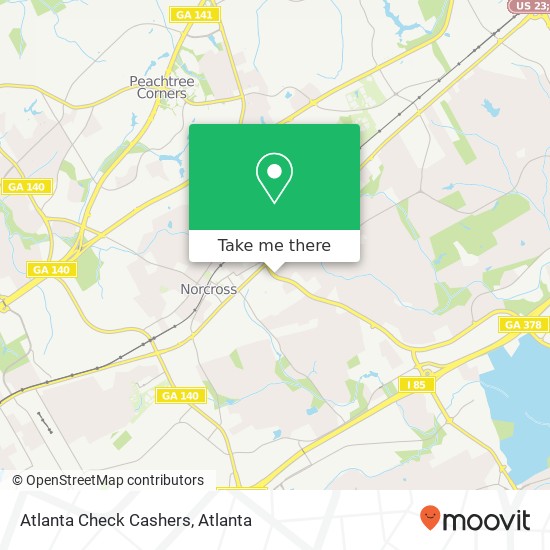 Mapa de Atlanta Check Cashers