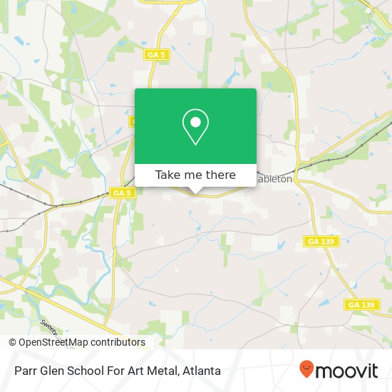 Parr Glen School For Art Metal map