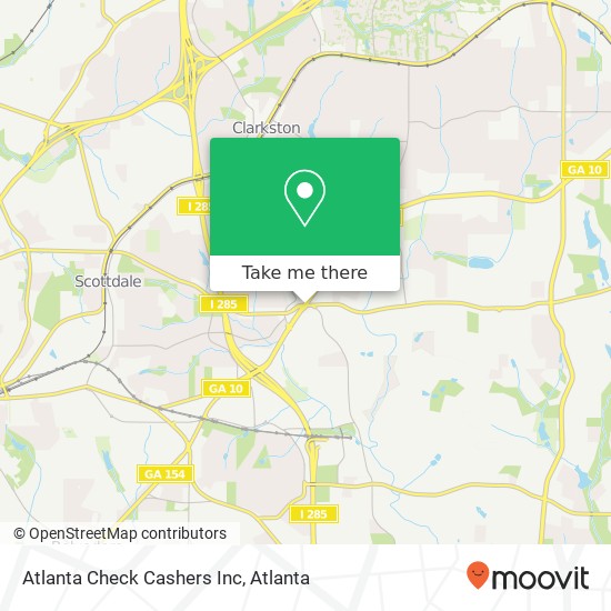 Atlanta Check Cashers Inc map