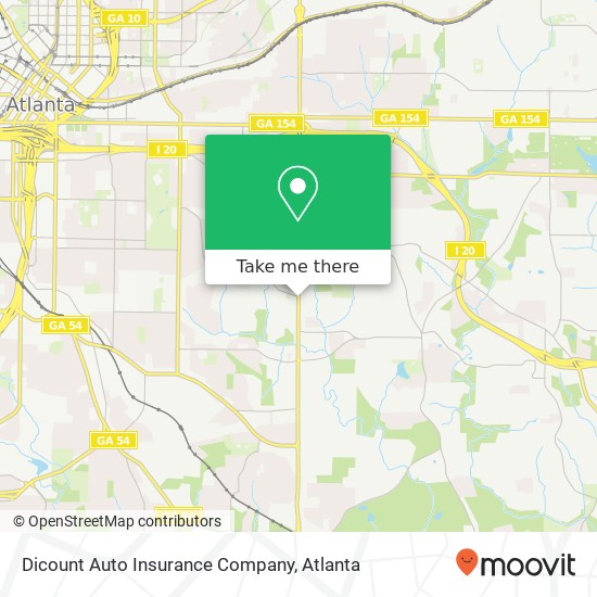 Dicount Auto Insurance Company map