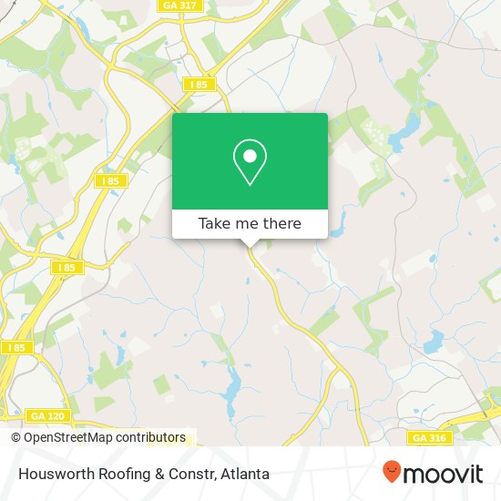 Housworth Roofing & Constr map