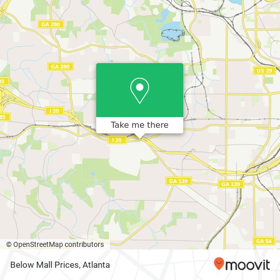 Mapa de Below Mall Prices