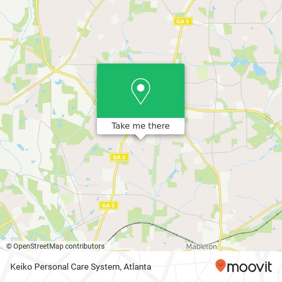 Keiko Personal Care System map