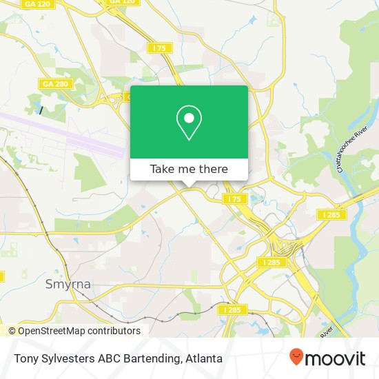 Mapa de Tony Sylvesters ABC Bartending