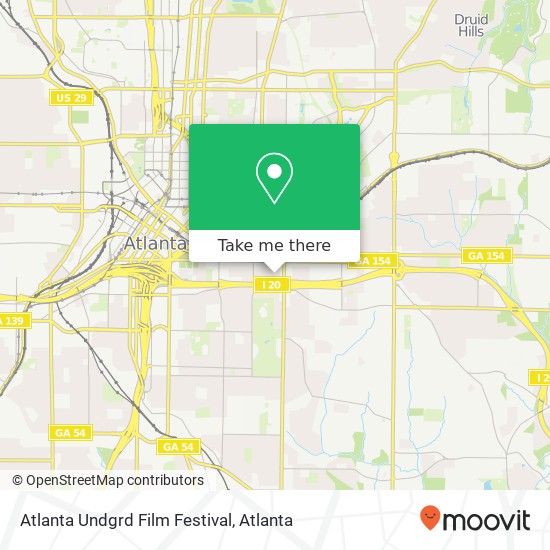 Mapa de Atlanta Undgrd Film Festival