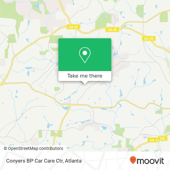 Conyers BP Car Care Ctr map