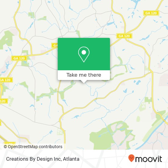 Mapa de Creations By Design Inc