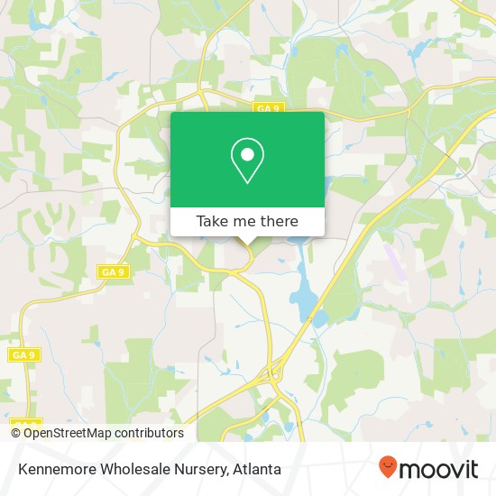 Kennemore Wholesale Nursery map