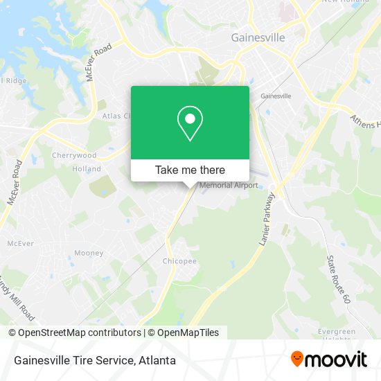Mapa de Gainesville Tire Service