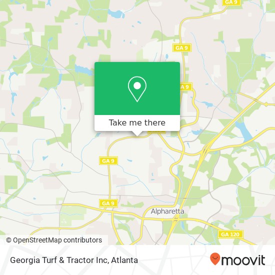 Georgia Turf & Tractor Inc map