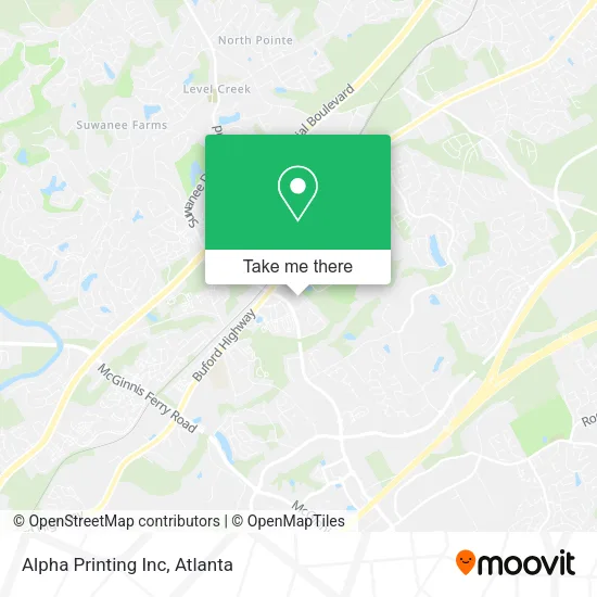 Alpha Printing Inc map