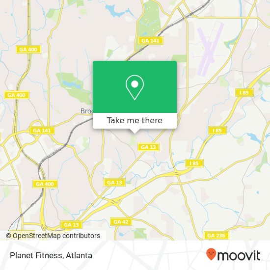 Mapa de Planet Fitness