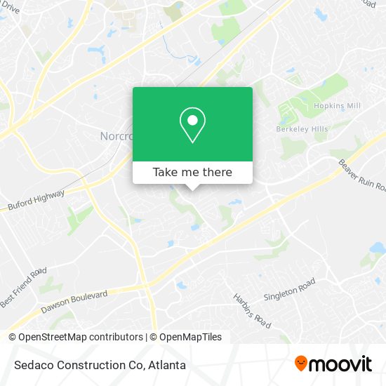 Sedaco Construction Co map