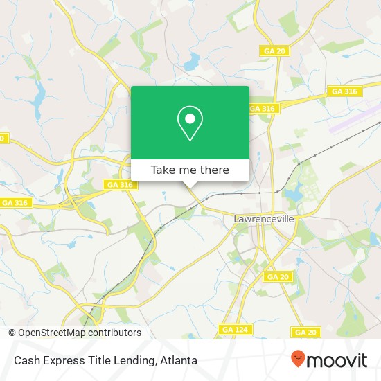 Mapa de Cash Express Title Lending