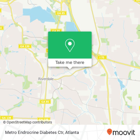 Mapa de Metro Endrocrine Diabetes Ctr