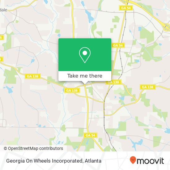 Georgia On Wheels Incorporated map
