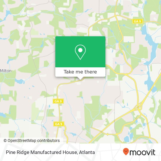 Mapa de Pine Ridge Manufactured House