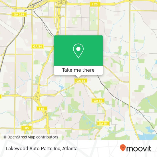 Mapa de Lakewood Auto Parts Inc