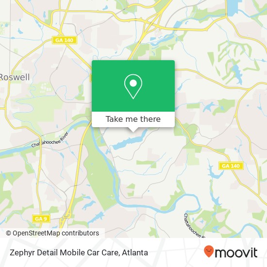 Mapa de Zephyr Detail Mobile Car Care