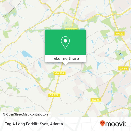 Tag A Long Forklift Svcs map