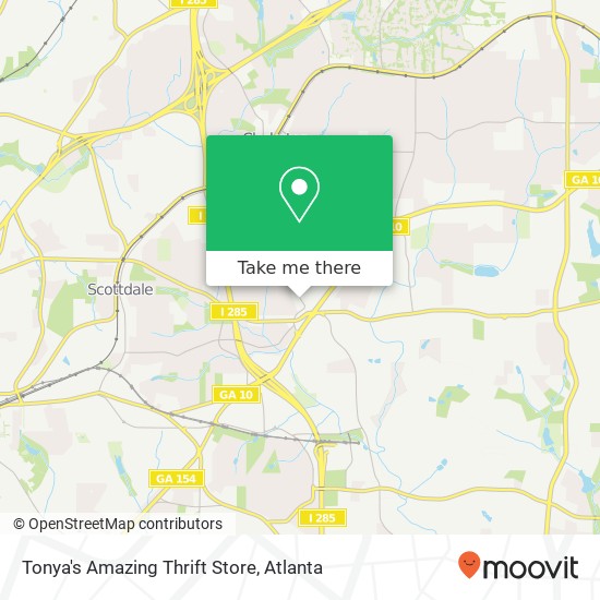Tonya's Amazing Thrift Store map
