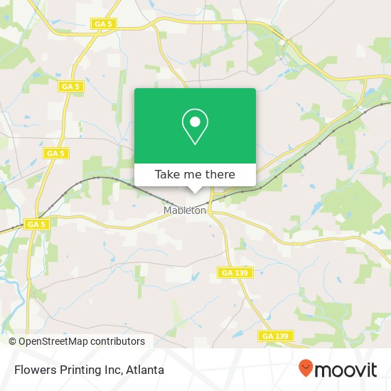 Flowers Printing Inc map