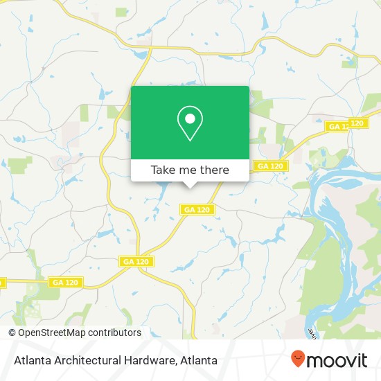 Atlanta Architectural Hardware map