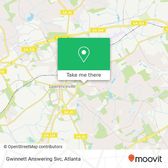 Gwinnett Answering Svc map