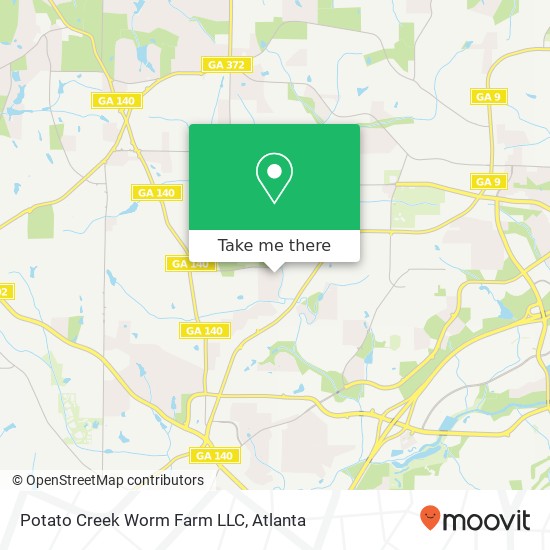 Potato Creek Worm Farm LLC map