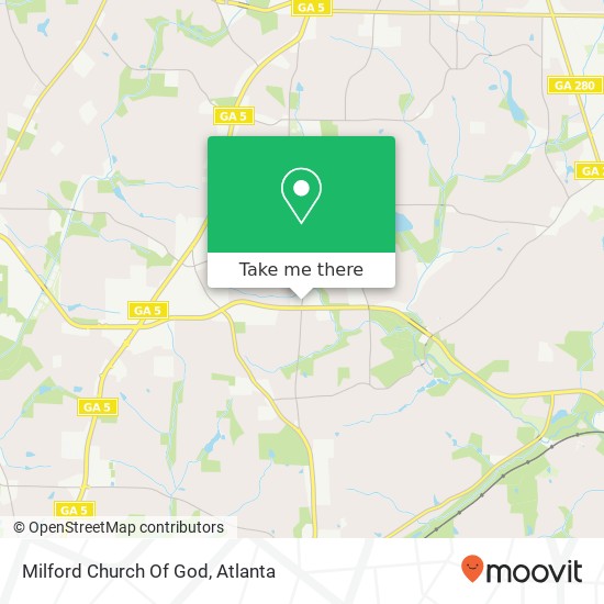 Milford Church Of God map