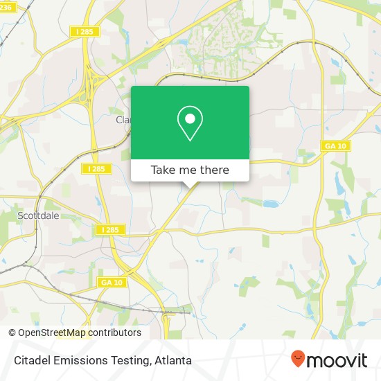 Citadel Emissions Testing map